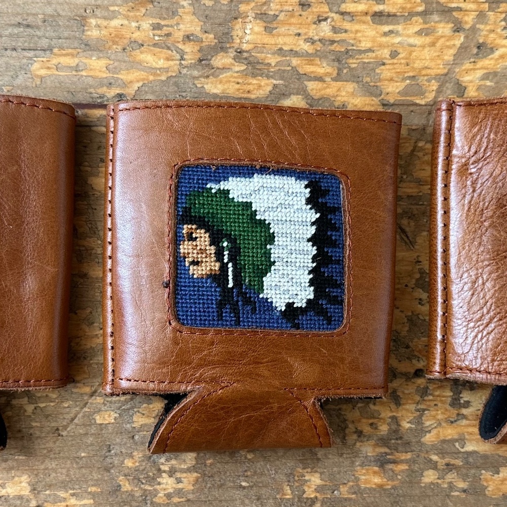 Smathers and Branson Needlepoint Indian Head Coozie